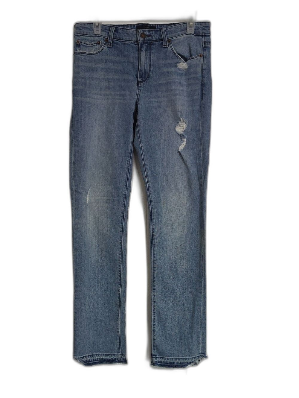 Lucky Brand Light Blue Distressed Womens Straight Leg Jeans